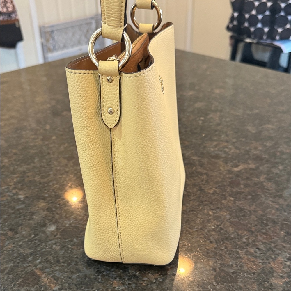 Coach Yellow Leather Mini City Tote Bag - Picture 4 of 8